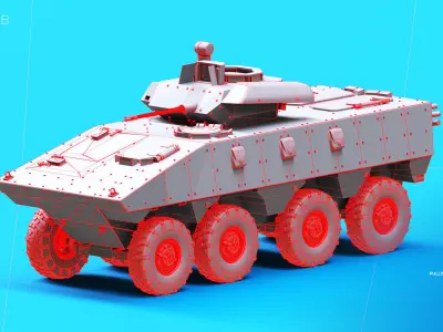 VBCI Armored Infantry Vehicle 3D model