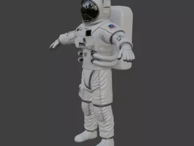 High Poly Astronaut Spacesuit Cinematic Detail 4K PBR Textures 3D model get
