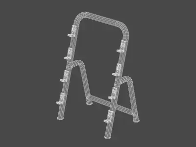 Technogym Barbell Rack 3D model