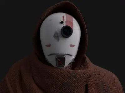 Hermit Drone Low-poly 3D model