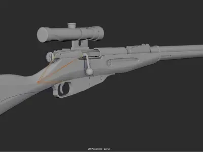 Mosin Nagant - OpenSubdiv-Ready - Rigged - 4K 3D model