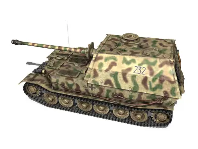 Elefant Tank destroyer - Tiger P - 232 3D model