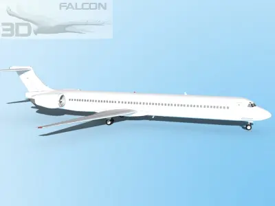 Falcon3D MD-80 Unmarked 3 3D model