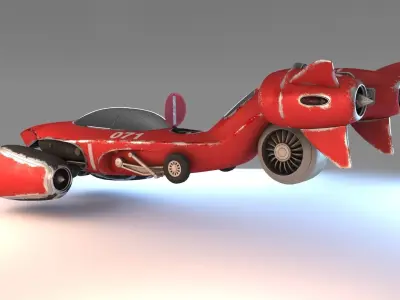 Hover speed car 3D model