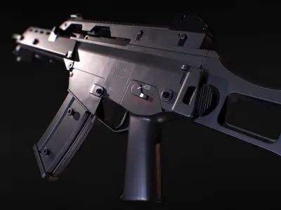 HK G36K Low-poly 3D model