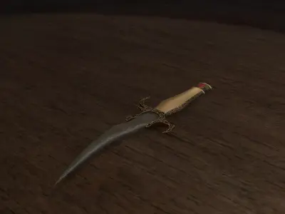 Dagger Low-poly 3D model 12