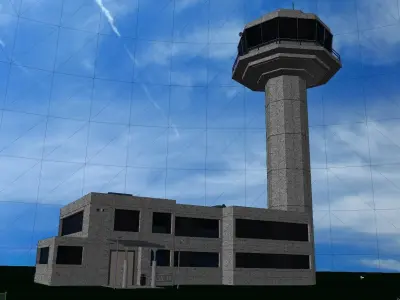 Air Traffic Control Tower 3D model