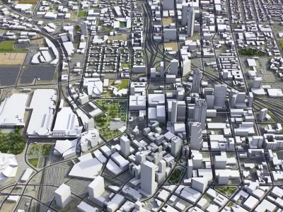 Atlanta Low-poly 3D model