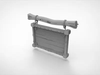 medieval sign 3D print model