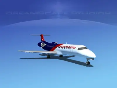 Embraer ERJ-145 Mercury Charter 3D model