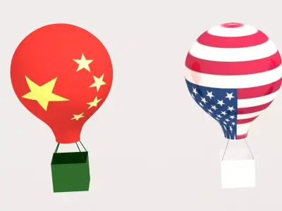 Hot Air Balloon 3D model