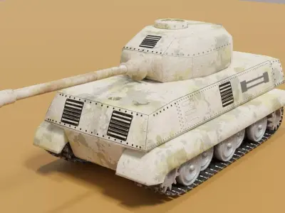 TANK 1 tiger Low-poly 3D model