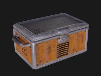 Free Lowpoly SciFi Crate Free low-poly 3D model