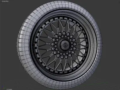 BBS Super RS rim With Tire Free 3D model