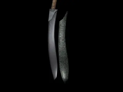 sword samurai from legend of zelda Low-poly 3D model