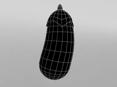 Eggplant 02 Low-poly 3D model