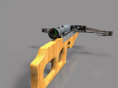 crossbow bow and arrow 3D print model