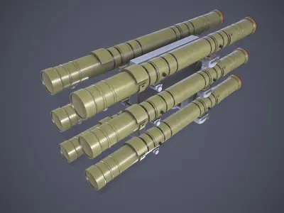 9M120 Ataka Rocket Launcher Low-poly 3D model