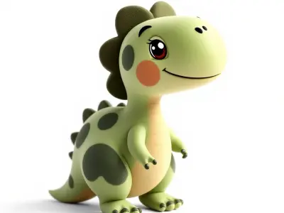 Cute Dinosaur Character D Model Pack Low-poly 3D model
