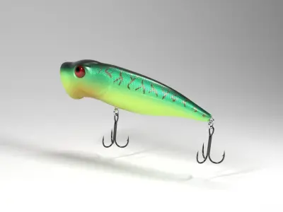 hard lure - colorful popper 3D model