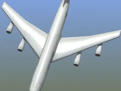 E-8 Joint STARS Low-poly 3D model