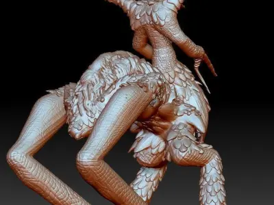 Rare Avian Centaur Jouster Free 3D model