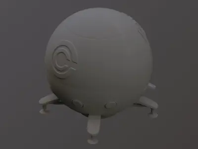 Capsule Corporation Spaceship  Color 3D Printable STL Model 3D print model