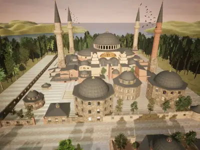 Hagia Sophia Ayasofya Turkey - 3D model Low-poly 3D model