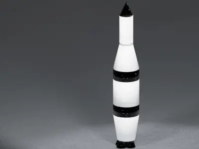 Rocket cartoone 3D model