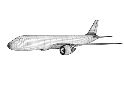 plane 3D model passenger airplane 3D model