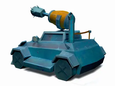 War Tank  Lowpoly Low-poly 3D model