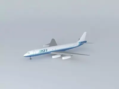 ATI DC 8 62HCF At LAX Free 3D model