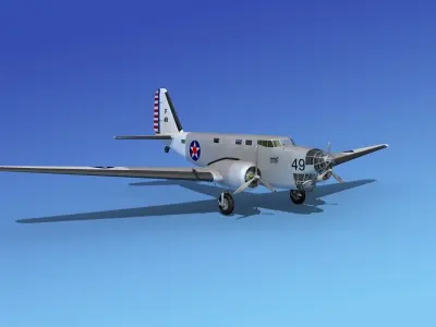 Douglas B-18A Bolo V05 3D model