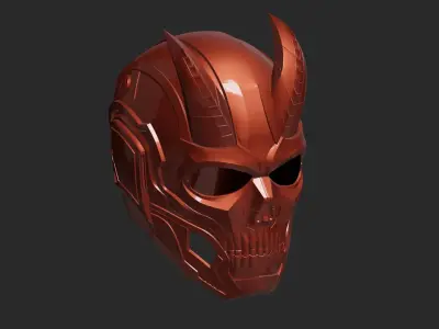 Hi-Tech Skull Helmet 3D print model