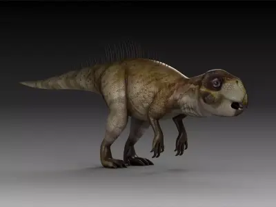 plant-eating Dinosaur Psittacosaurus an ancient Psittacosauridae 3D model