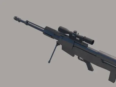 Accuracy International AS50 Low-poly 3D model