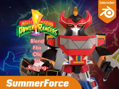 Megazord SD - Power Ranger 3D model