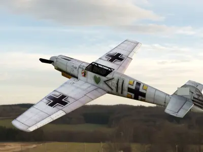 Messerschmitt Bf 109 Low-poly 3D model