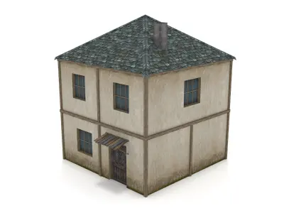 Medieval Houses - Pack Low-poly 3D model
