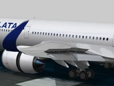 Airbus A350-900 XWB LATAM Airlines Low-poly 3D model