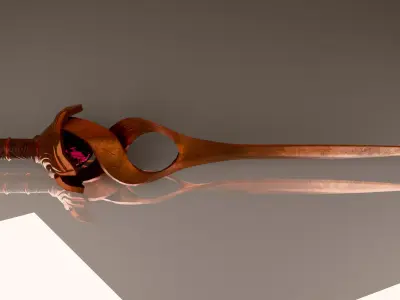 Medieval Fantasy Sword - Game Ready PBR Low-poly 3D model