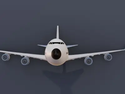 Boeing 747-400 Low-poly 3D model