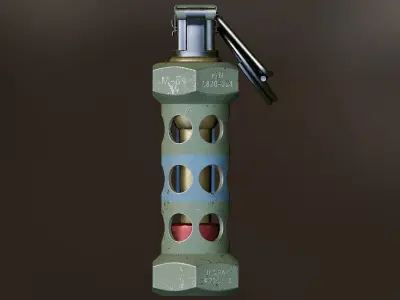 M84 Stun Grenade Game Ready Low-poly 3D model