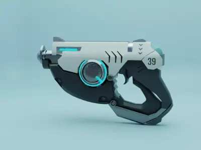 Tracer Gun Concept 3D model