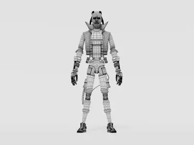 Futuristic Female Character Model 3D model