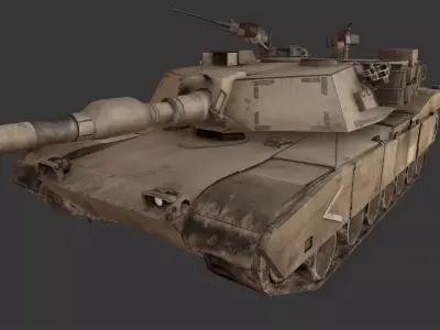 M1 Abrams tank Low-poly 3D model
