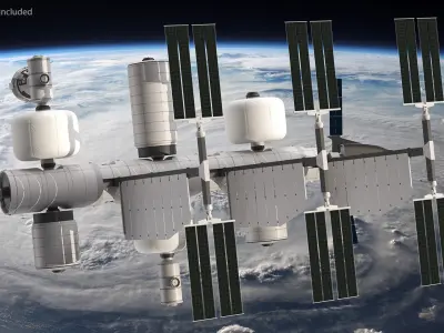 Blue Origin and Sierra Space Station 3D model