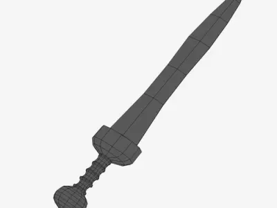 Gladius roman sword Low-poly 3D model