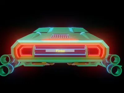 Scifi Sports Car Free 3D model