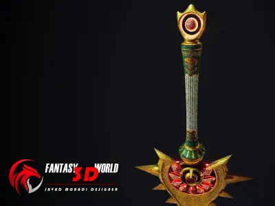 Sun Sword Low-poly 3D model